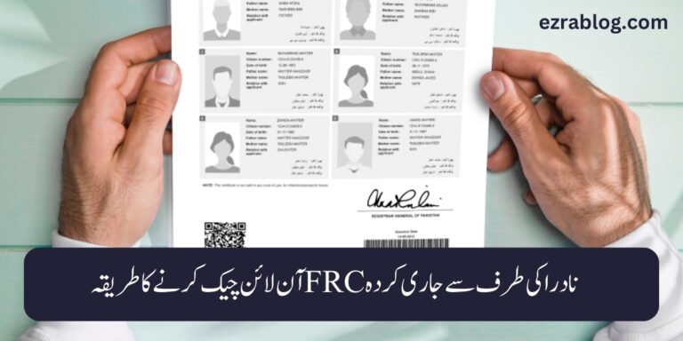 How to Check FRC Online – Nadra Family Registration Certificate