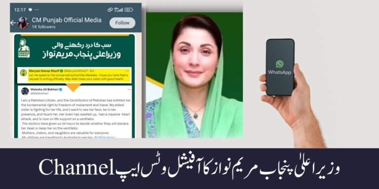 Maryam Nawaz Official WhatsApp Channel Link