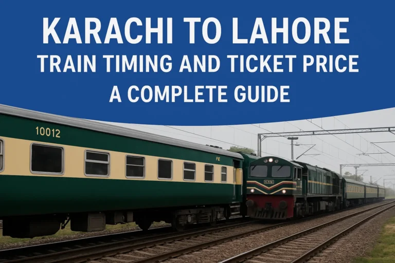 Karachi to Lahore Train Timing and Ticket Price – A Complete Guide